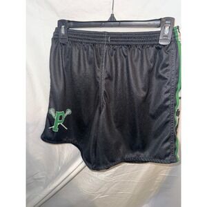 Alleson Athletic Mens Black Mesh Lacrosse Shorts Camo Side Panels Size Small